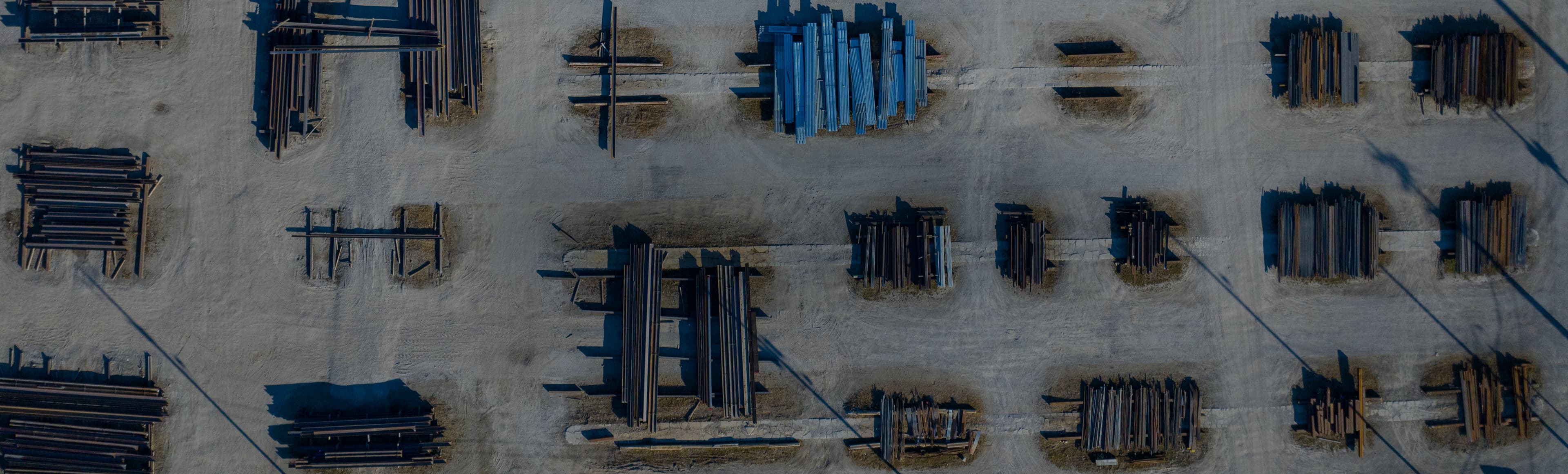 Ariel view of surplus yard at C Henry Steel.